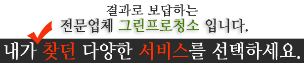 그린프로청소 서비스를 선택 안내 문구입니다.