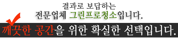 그린프로청소 소개 타이틀입니다.